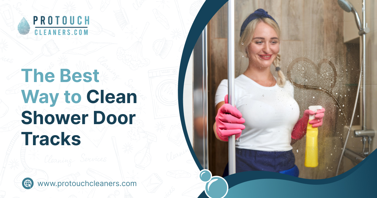 How to clean shower door tracks